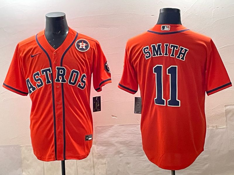 Men 2025 Houston Astros #11 Smith Orange Nike 2025 MLB Jersey 017
